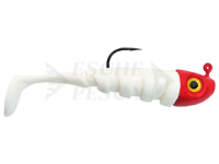 Esca Delalande Toupti Shad 7cm 7g - 061 - Blanc tête Rouge