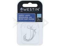 Westin Magic Minnow Weedless Jig Widegap Hook #2/0 Silver 5pcs