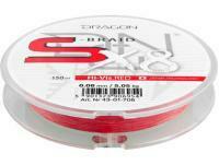 Trecciato Dragon S-Braid X8 H-Vis Red 150m - 0.10mm