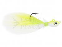 Esca Mustad Big Eye Bucktail Jig 3.5g 1/8oz - Chartreuse-White