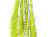 Hareline Bling Rabbit Strips - Chartreuse with Holo Silver Accent