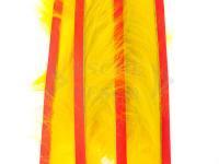 Hareline Bling Rabbit Strips - Yellow with Fl Fire Red Accent